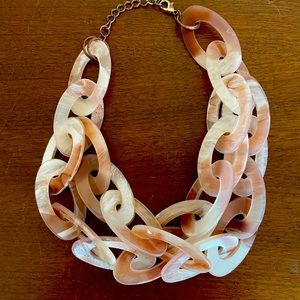 Vintage Lucite chunky double chain necklace